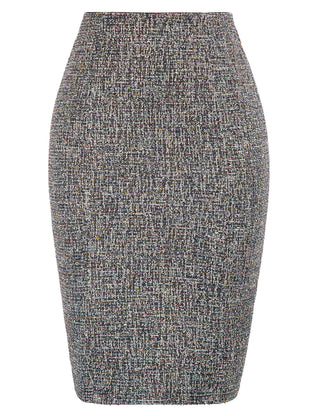 Womens Knee Length Elastic Waist Stretchy Bodycon Business Pencil Skirt