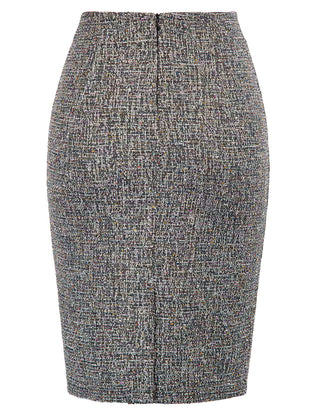 Womens Knee Length Elastic Waist Stretchy Bodycon Business Pencil Skirt