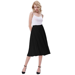 Stylish Fashion High Waist Pleated Swing A-Line Skirt