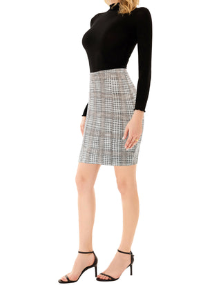 Womens Knee Length Elastic Waist Stretchy Bodycon Business Pencil Skirt