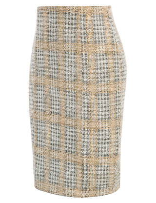 Womens Knee Length Elastic Waist Stretchy Bodycon Business Pencil Skirt