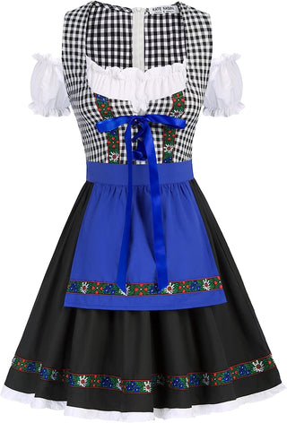 Women's German Dirndl Dress Costumes for Traditional Bavarian Oktoberfest Carnival Halloween