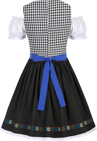 Women's German Dirndl Dress Costumes for Traditional Bavarian Oktoberfest Carnival Halloween