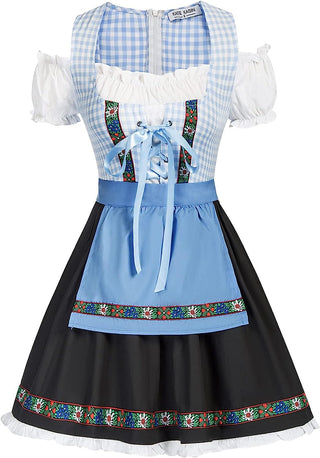 Women's German Dirndl Dress Costumes for Traditional Bavarian Oktoberfest Carnival Halloween