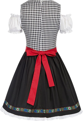 Women's German Dirndl Dress Costumes for Traditional Bavarian Oktoberfest Carnival Halloween