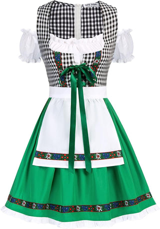 Women's German Dirndl Dress Costumes for Traditional Bavarian Oktoberfest Carnival Halloween
