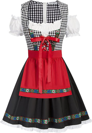 Women's German Dirndl Dress Costumes for Traditional Bavarian Oktoberfest Carnival Halloween