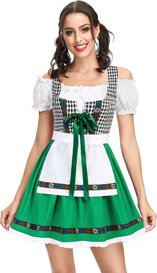 Women's German Dirndl Dress Costumes for Traditional Bavarian Oktoberfest Carnival Halloween