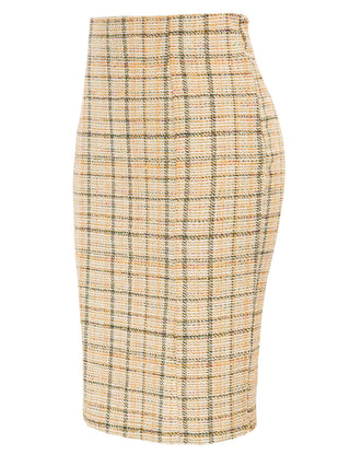 Womens Knee Length Elastic Waist Stretchy Bodycon Business Pencil Skirt