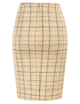 Womens Knee Length Elastic Waist Stretchy Bodycon Business Pencil Skirt