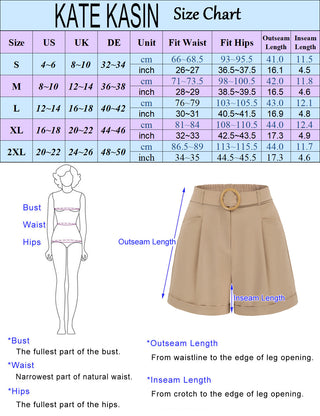 Fold-over Leg Opening Shorts with Belt