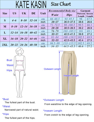 Straight Leg Pants High Waist Belt Decorated Trousers