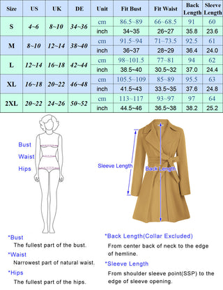 Lapel Collar Overcoat with Belt One-Button A-Line Coat