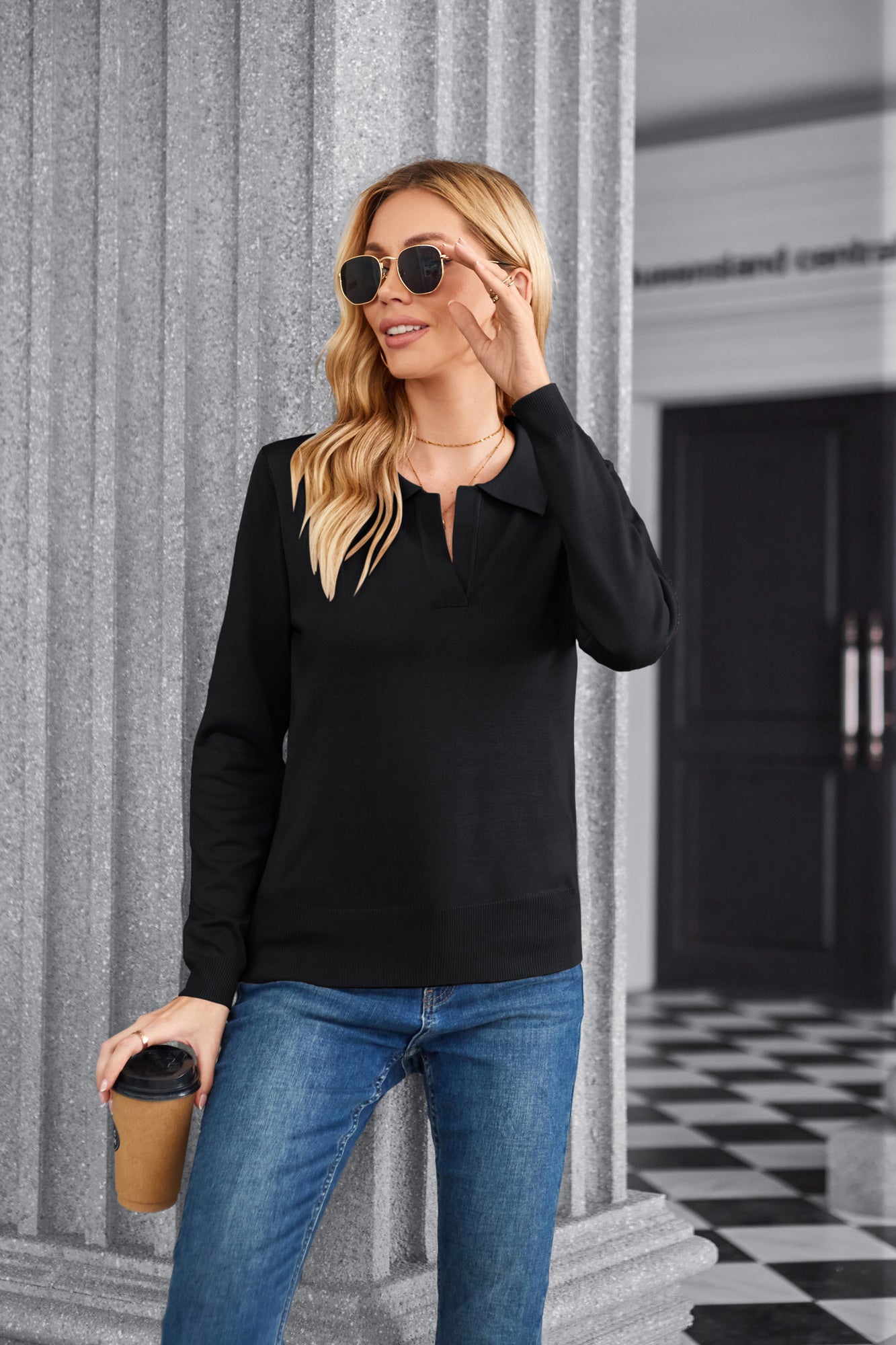 Women's Spring Knitted Turtleneck Top - Short Sleeve, Slim Fit, Casual Stretch Tee