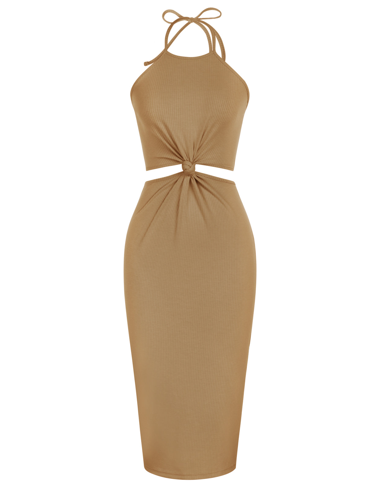 Women's Halter Dress Cut Out Summer Midi Dresses Bodycon Ribbed Knit T Kate Kasin Women's Halter Dress Cut Out Summer Midi Dresses Bodycon Ribbed Knit T Kate Kasin