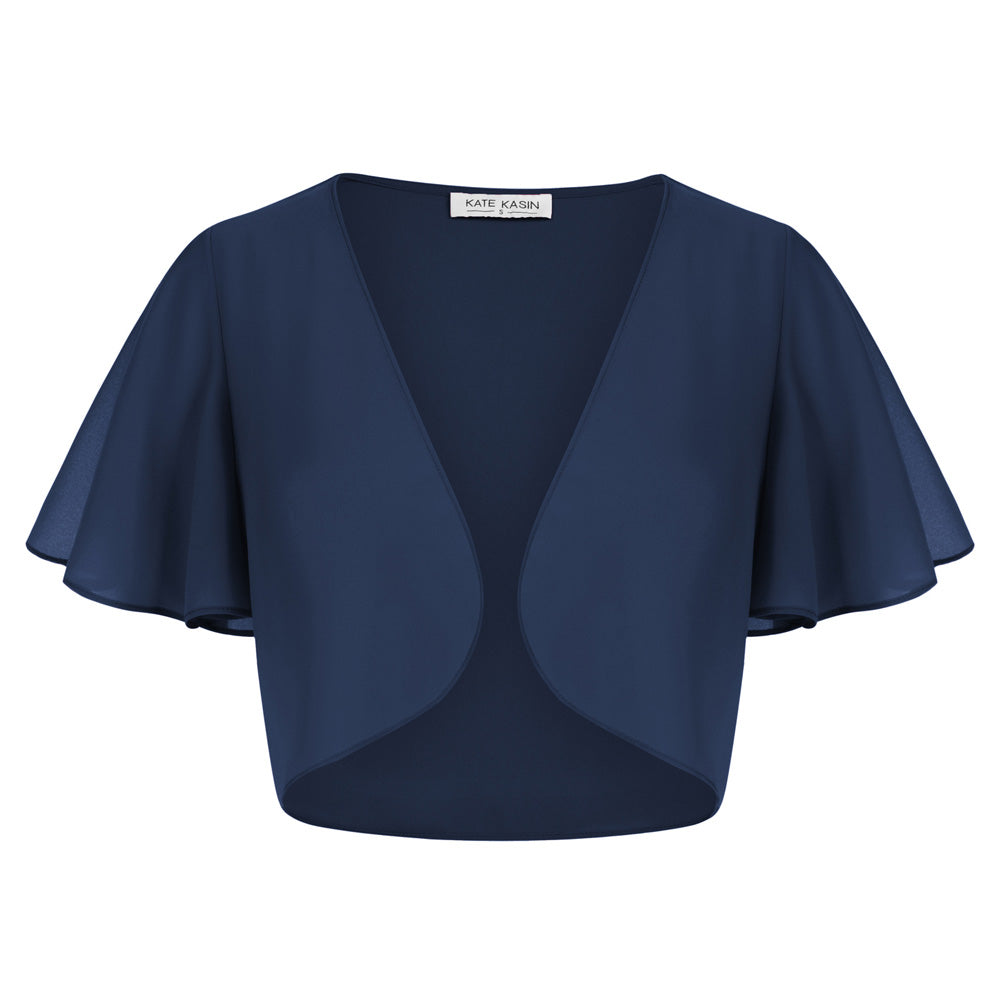 KIRAN FASHION Womens Tie Up 3/4 Sleeve Ladies Fine Knit Bolero Cropped