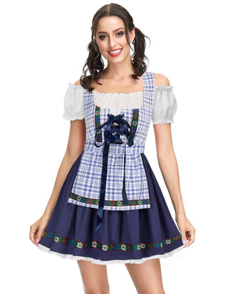 Women's German Dirndl Dress Costumes for Traditional Bavarian Oktoberfest Carnival Halloween