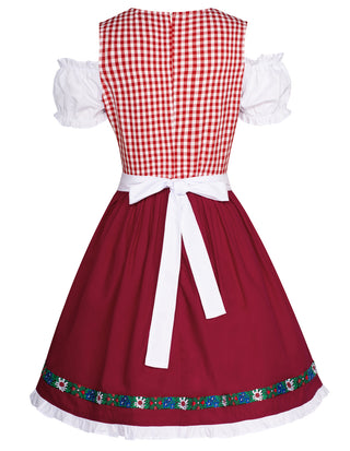 Women's German Dirndl Dress Costumes for Traditional Bavarian Oktoberfest Carnival Halloween