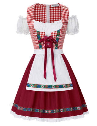 Women's German Dirndl Dress Costumes for Traditional Bavarian Oktoberfest Carnival Halloween