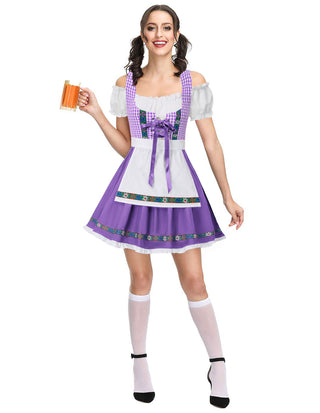 Women's German Dirndl Dress Costumes for Traditional Bavarian Oktoberfest Carnival Halloween