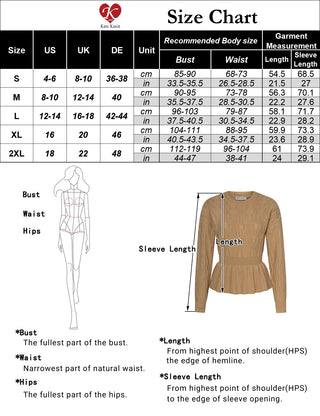 KK Women Peplum Hem Sweater Dropped Shoulder Crew Neck Defined Waist Pullover