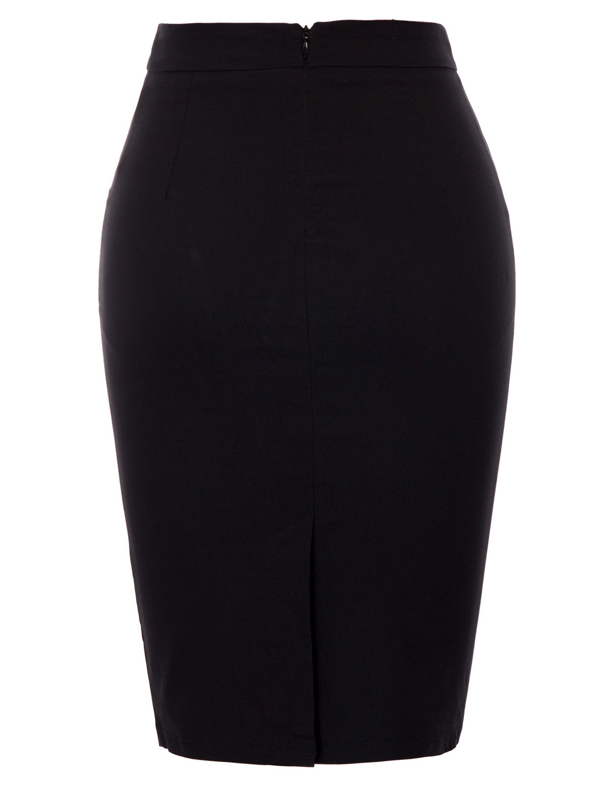 Black Pencil High Waisted Knee Length Pencil Skirt Black Pencil